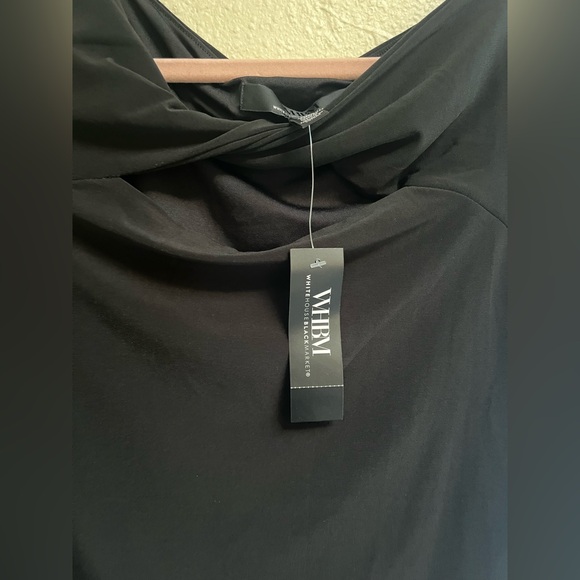 White House Black Market Elegant Black Long Sleeve Dress - Picture 4 of 8